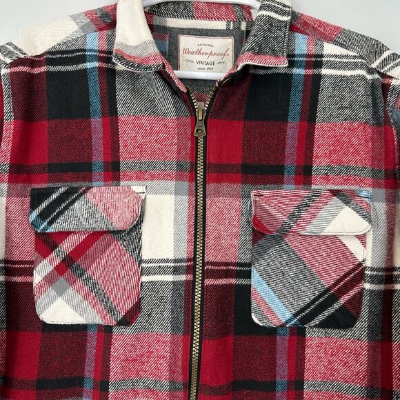 Weatherproof Vintage Full Zip Flannel Plaid Shacket with pockets Large - Picture 2 of 9